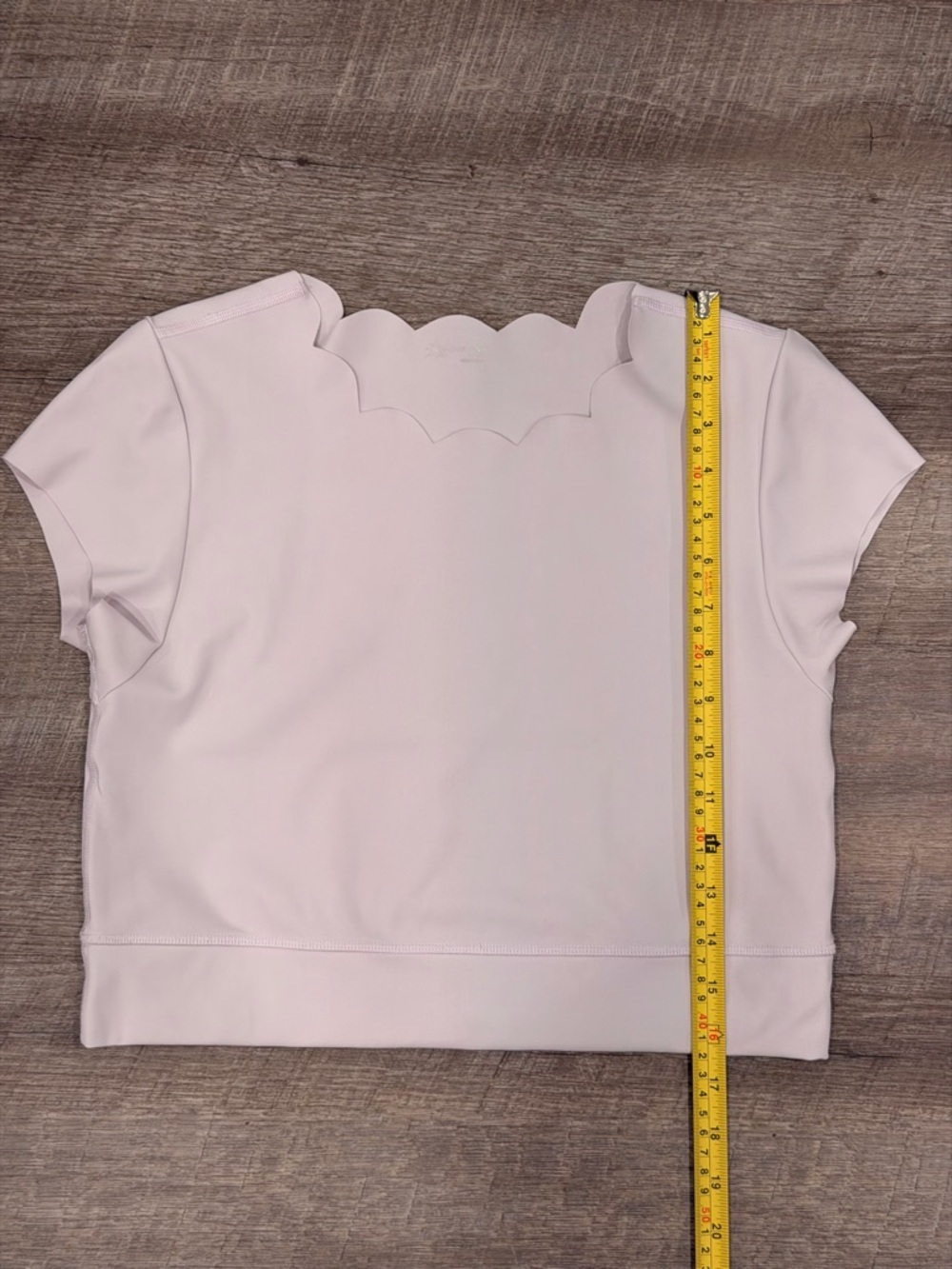 OFFLINE By Aerie Goals Scallop Tee in Lilac Ice, size Large. - Picture 7 of 8